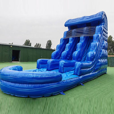 Waterpark opblaasbare PVC Double Slip N-glijbaan met zwembad springende achtertuin waterglijbaan