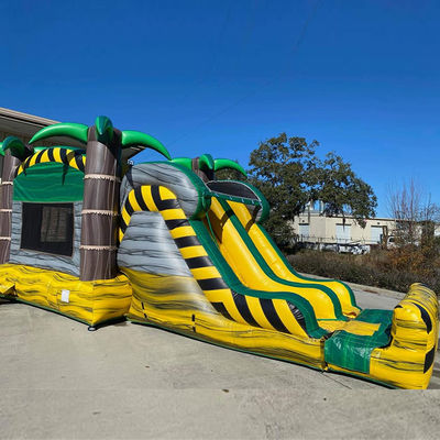 Giftige tropische palmboom Bouncy Castle Combo Ideaal voor binnen- en buitenvermaak
