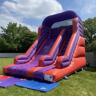 Achtertuin springen springen droog glijbaan voor kinderen en volwassenen Indoor PVC Purple Water Glijbaan