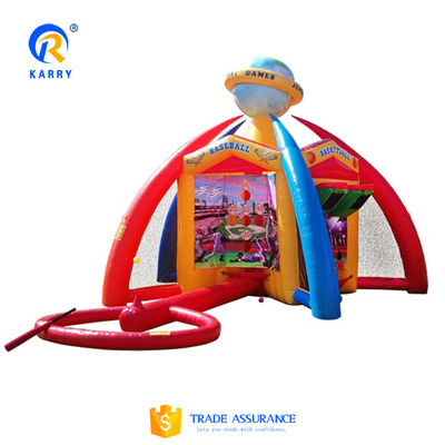 Unisex PORTABLE opblaasbare carnaval 5-in-1 spel voetbal/basketbal interactieve sport