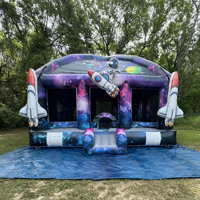 Blower Pretty Good Kids Party Astronaut Kasteel Ruimteschip Opblaasbaar Bounce House