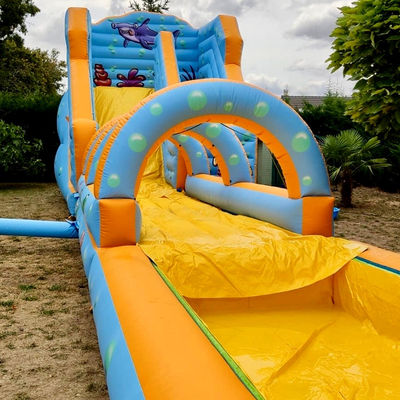 Ervaar de spanning met het thema Onderwaterwereld opblaasbare waterpark en glijbaan
