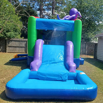 0.55mm Plato PVC Tarpaulin opblaasbare Combo kasteel glijbaan en zwembad voor kinderen feest spelen