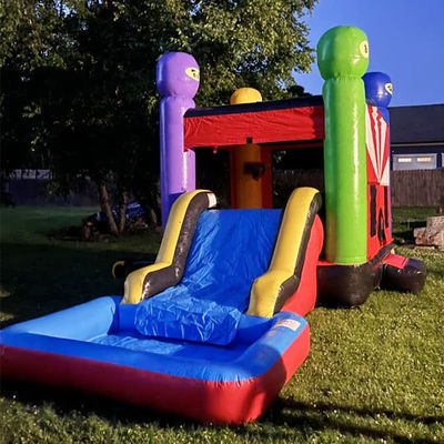 Kinderen aangepast kleuren kasteel opblaasbare springkasteel met glijcombo