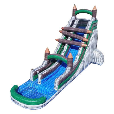 Commerciële verhuur kinderen opblaasbare spelletjes achtertuin log jammer water glijbaan met zwembad