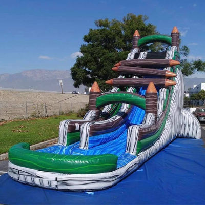 Commerciële verhuur kinderen opblaasbare spelletjes achtertuin log jammer water glijbaan met zwembad