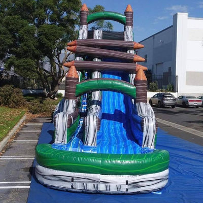 Commerciële verhuur kinderen opblaasbare spelletjes achtertuin log jammer water glijbaan met zwembad