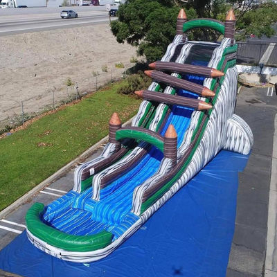 Commerciële verhuur kinderen opblaasbare spelletjes achtertuin log jammer water glijbaan met zwembad