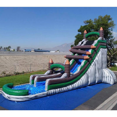 Commerciële verhuur kinderen opblaasbare spelletjes achtertuin log jammer water glijbaan met zwembad