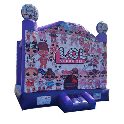 Blower inclusief Paarse opblaasbare bounce house voor meisjes lol cross-dressing party
