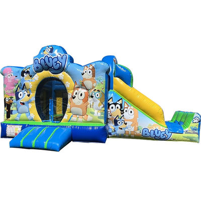 Commercieel feest Verhuur PVC Bluey Cartoon Bounce Jumping House Kasteel met glijbaan
