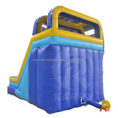 Klassiek Blauw en Geel Bounce Huis Opblaasbaar Kasteel Bouncer Huis Glijbaan met Blower