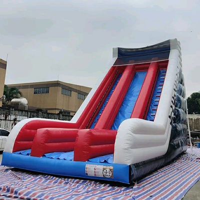 Outdoor Entertainment Red Spiderman opblaasbare droog glijbaan met 2 ladders