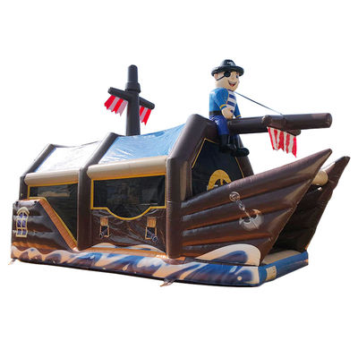 Aanpassen Geaccepteerd Duurzaam Piratenschip thema Opblaasbaar Bounce House voor Kids Party