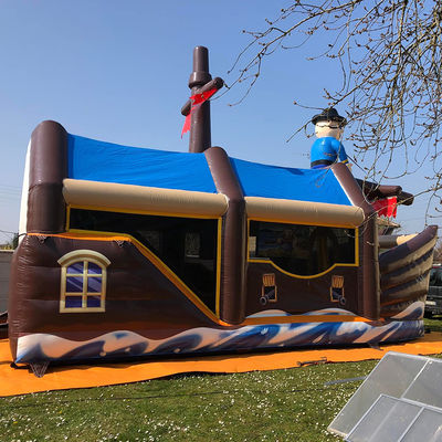 Aanpassen Geaccepteerd Duurzaam Piratenschip thema Opblaasbaar Bounce House voor Kids Party
