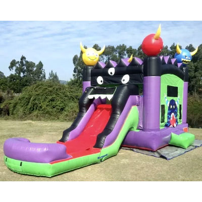 Indoor en outdoor entertainment Commercieel opblaasbaar springkasteel uitsmijter met glijbaan