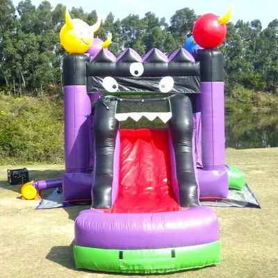 Indoor en outdoor entertainment Commercieel opblaasbaar springkasteel uitsmijter met glijbaan