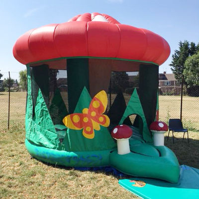Kleine commerciële PVC champignon huis kasteel opblaasbare springhuis voor 14 jaar op