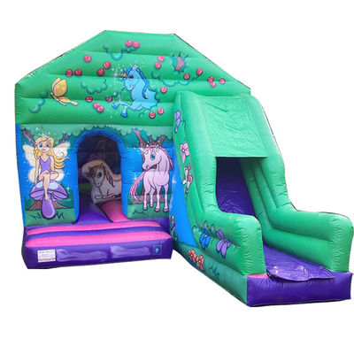 0.55mm PVC Vinyl Tarpaulin Bouncer House met glijbaan Indoor en Outdoor Entertainment