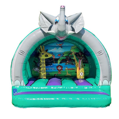 Unisex commercieel PVC opblaasbare trampoline kasteel olifant springhuis voor feestverhuur