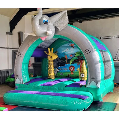 Unisex commercieel PVC opblaasbare trampoline kasteel olifant springhuis voor feestverhuur