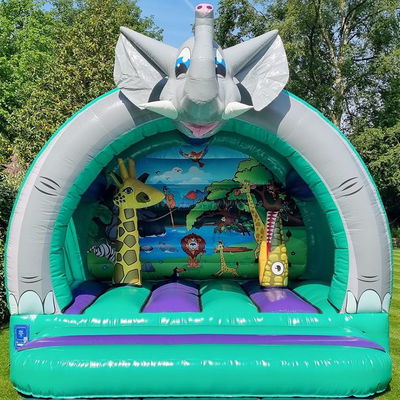 Unisex commercieel PVC opblaasbare trampoline kasteel olifant springhuis voor feestverhuur