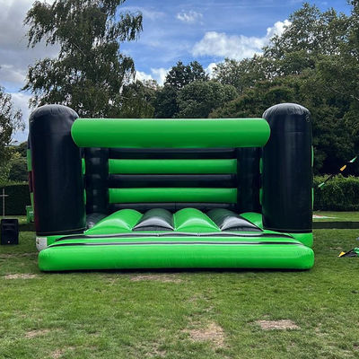 Blower inclusief opblaasbare trampoline voor kinderen kasteel gigantische en groene feestverhuur