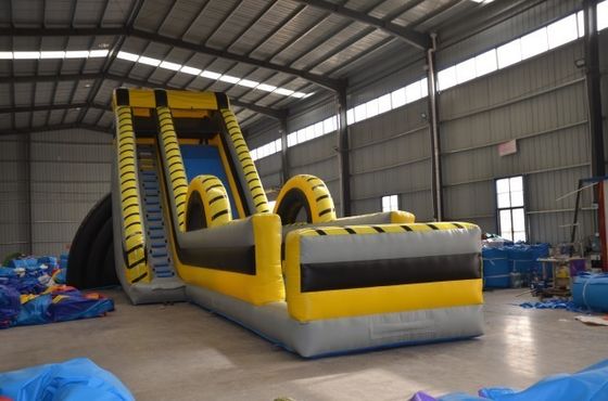 Commercieel opblaasbaar waterpark extra lange glijbaan en opblaasbaar combinatie zwembad