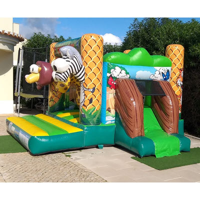 Custom logo gedrukt mini commercieel pvc safari opblaasbaar uitsmijter huis voor kinderen