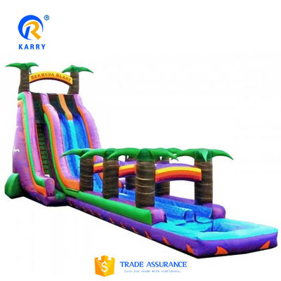 Maximale capaciteit 100-500 kg PVC opblaasbare waterglijbaan voor commerciële activiteiten voor kinderen