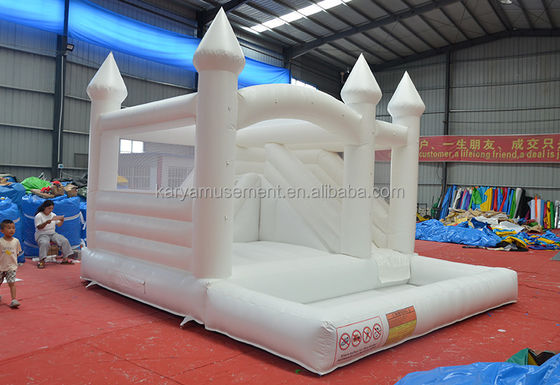 Nieuw gemaakt Moonwalk Huwelijk Trampoline Commercieel Witte Bouncy Castle voor feest evenementen