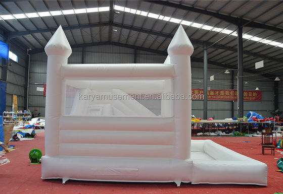 Nieuw gemaakt Moonwalk Huwelijk Trampoline Commercieel Witte Bouncy Castle voor feest evenementen