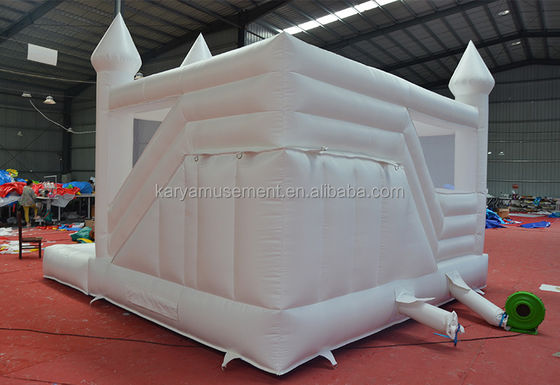 Nieuw gemaakt Moonwalk Huwelijk Trampoline Commercieel Witte Bouncy Castle voor feest evenementen