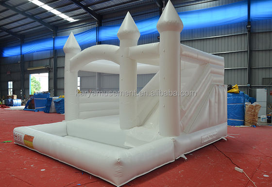 Nieuw gemaakt Moonwalk Huwelijk Trampoline Commercieel Witte Bouncy Castle voor feest evenementen