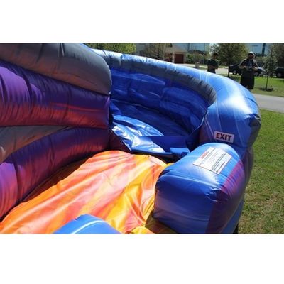 Achtertuin Fun Grote opblaasbare waterslide met twee baan nat glij en 0,55 mm Plato PVC
