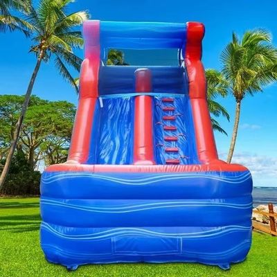 Buiten speelgoed voor kinderen opblaasbare waterslide met zwembad en digitaal drukwerk