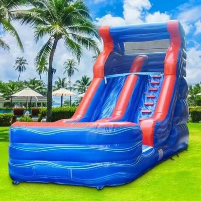Buiten speelgoed voor kinderen opblaasbare waterslide met zwembad en digitaal drukwerk