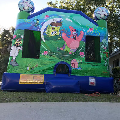 Cartoon thema Bounce House PVC opblaasbare trampoline kasteel voor kinderen CE/EN71/EN14960