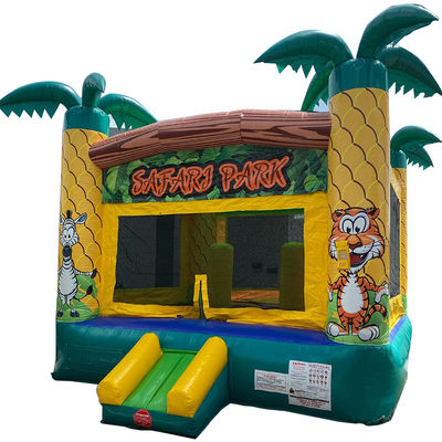 Party Huur Safari Park Theme PVC opblaasbaar springhuis voor Unisex klanten