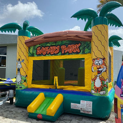 Party Huur Safari Park Theme PVC opblaasbaar springhuis voor Unisex klanten