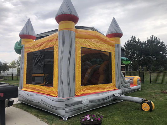 CE/EN71/EN14960 Gecertificeerde opblaasbare springkasteelslidecombo voor feestgebeurtenissen