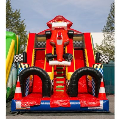 Digitaal drukken Commerciële opblaasbare tropische waterslide voor kinderen en volwassenen