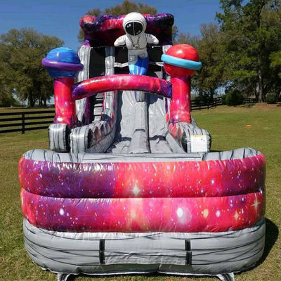 Digitaal drukken Commerciële opblaasbare tropische waterslide voor kinderen en volwassenen