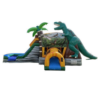 Ervaar de opwinding van het tijdperk van de dinosaurus met ons opblaasbare springhuis en glijbaan
