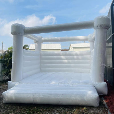 Persoonlijke grootte Witte Moonwalk opblaasbare uitsmijters voor PVC Bouncy Castle in pastelkleur