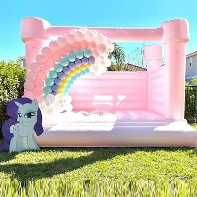 Persoonlijke grootte Witte Moonwalk opblaasbare uitsmijters voor PVC Bouncy Castle in pastelkleur