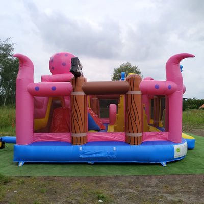 Kasteel Octopus Piratenschip Opblaasbaar Leuke Stad Springkasten met Safety Jumper