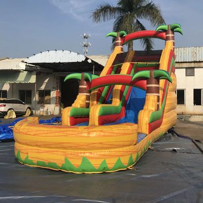 Buiten PVC opblaasbare waterglijbaan uitsmijter kasteel voor kinderen en volwassenen springhuis