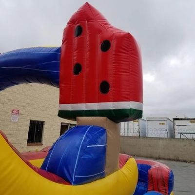 Park opblaasbare gekoelde watermeloen waterglijbaan met zwembadondersteuning Een item kopen