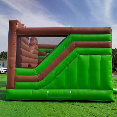 CE EN14960 Gecertificeerde opblaasbare combo kasteelslide voor feestverhuur Minecraft thema